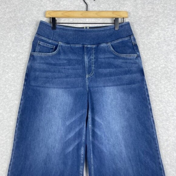 Halara Pull On Wide Leg Jeans Womens Size L Minimalist Lounge Comfy Normcore - Picture 3 of 12